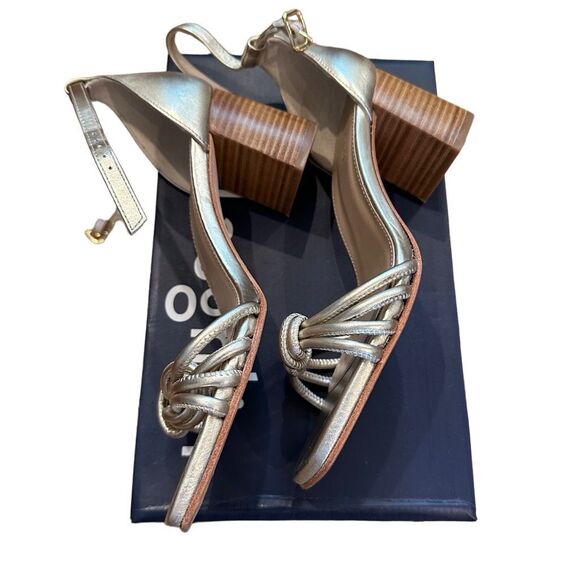 J.Mclaughlin Fiala champagne gold strap sandals - size 8.5 - Picture 3 of 7